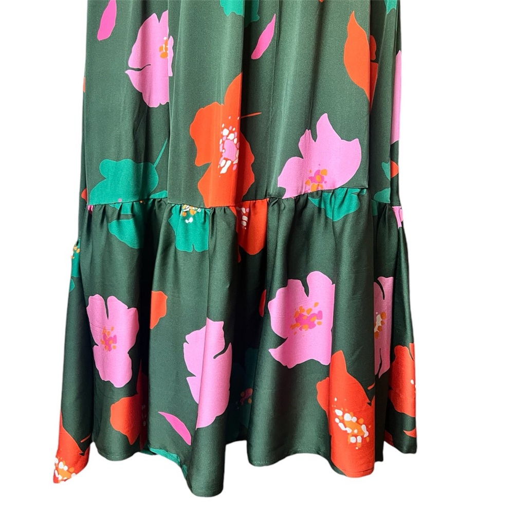 Tucker NYC Green Floral Midi Dress - Picture 6 of 10